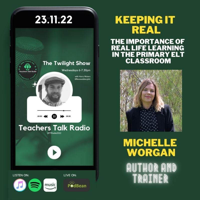 Michelle Worgan Teachers Talk Radio podcast advert
